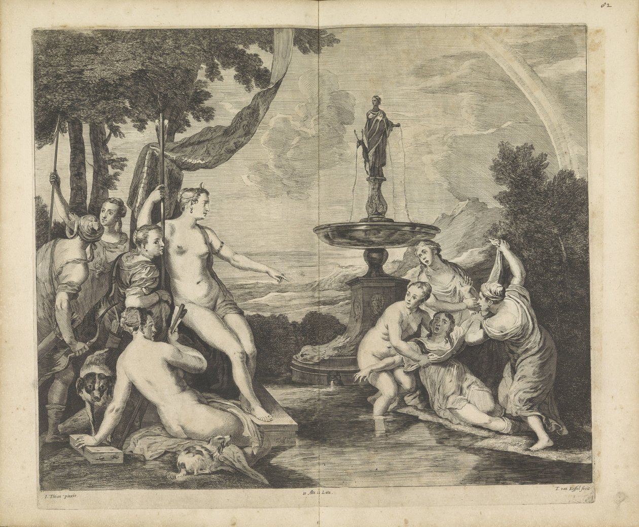 Diana opdager Callisto .s graviditet af Théodorus van Kessel