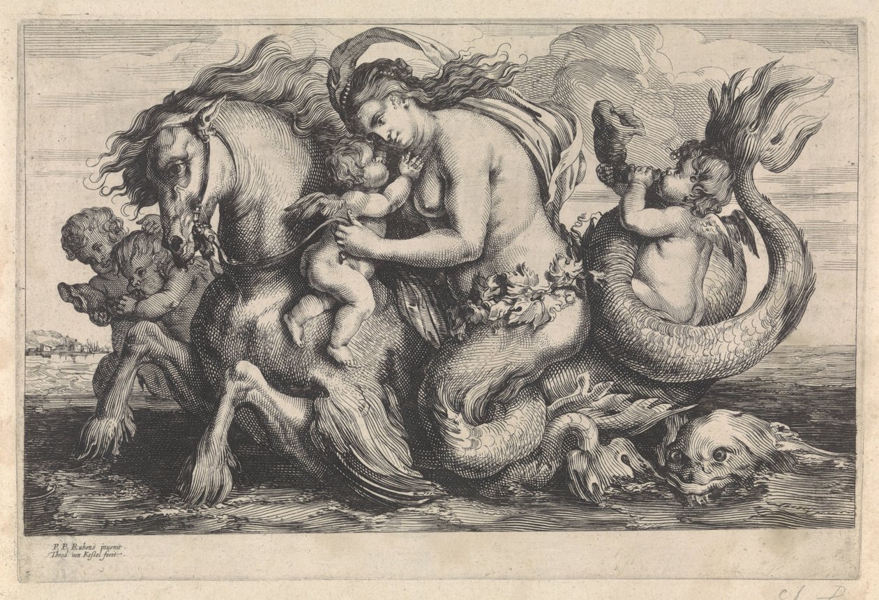 Galateas triumf Mytologiske figurer (serietitel) af Théodorus van Kessel
