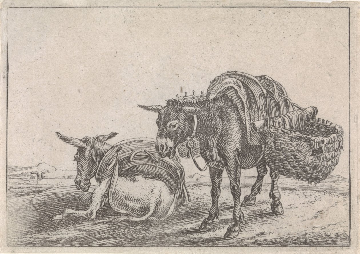 To muldyr af Théodorus van Kessel