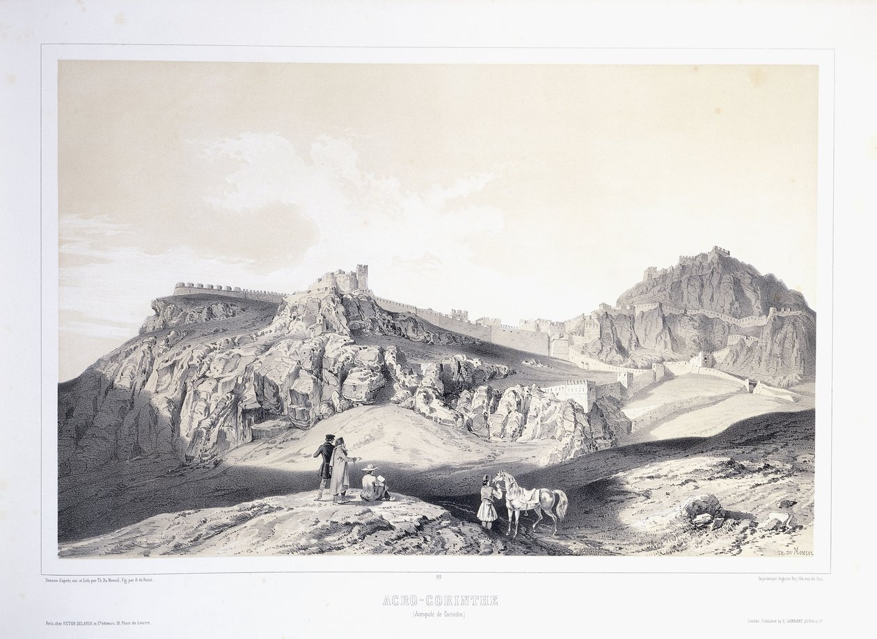 Akropolis i Korinth af Théodose du Moncel