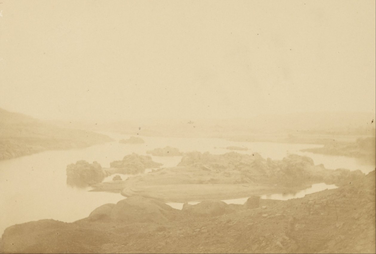(Egyptisk landskab) af Théodule Devéria