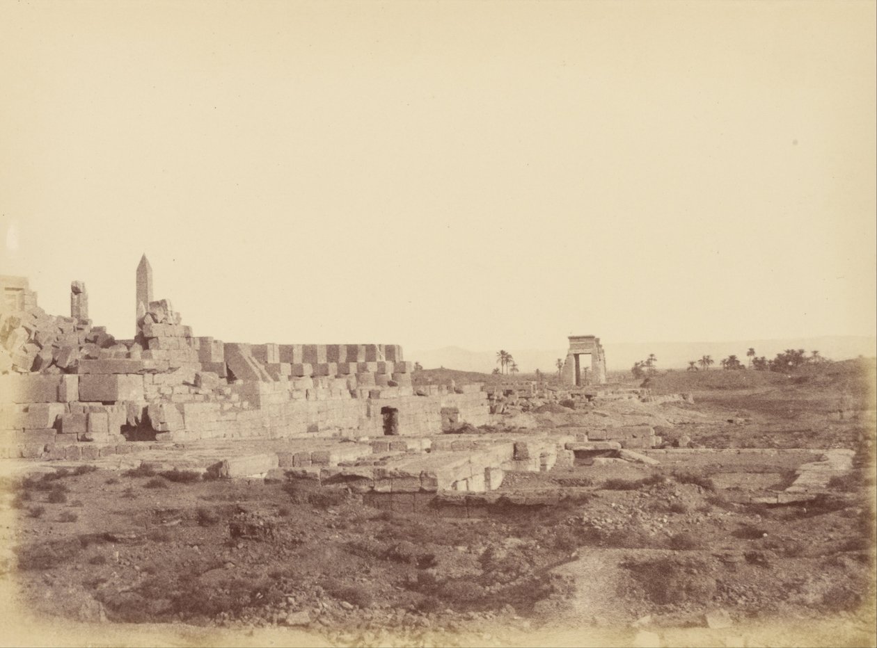 (Oversigt over Karnak inklusive Tothmes IIIs Covered Walk) af Théodule Devéria