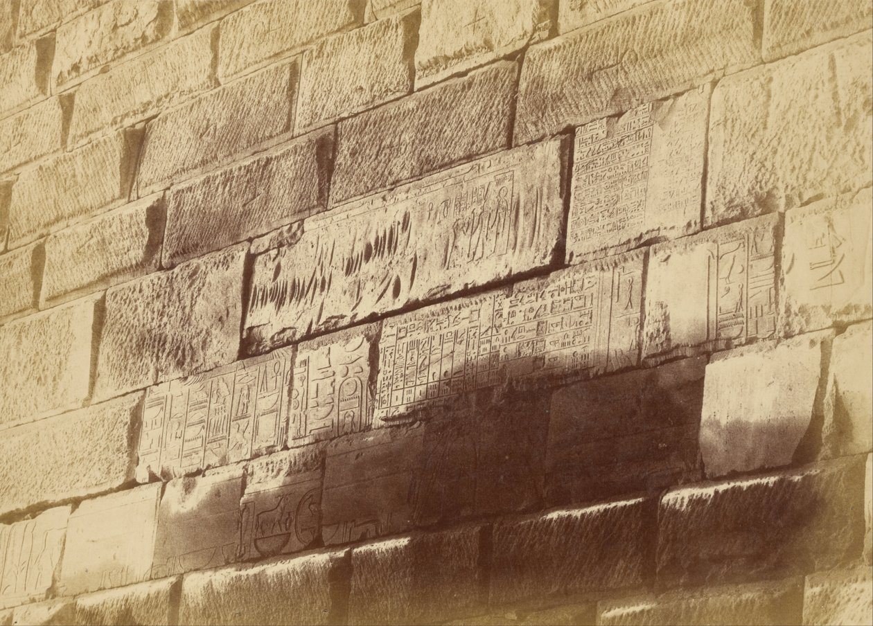 Hieroglyfiske indskrifter ved Elephanta af Théodule Devéria
