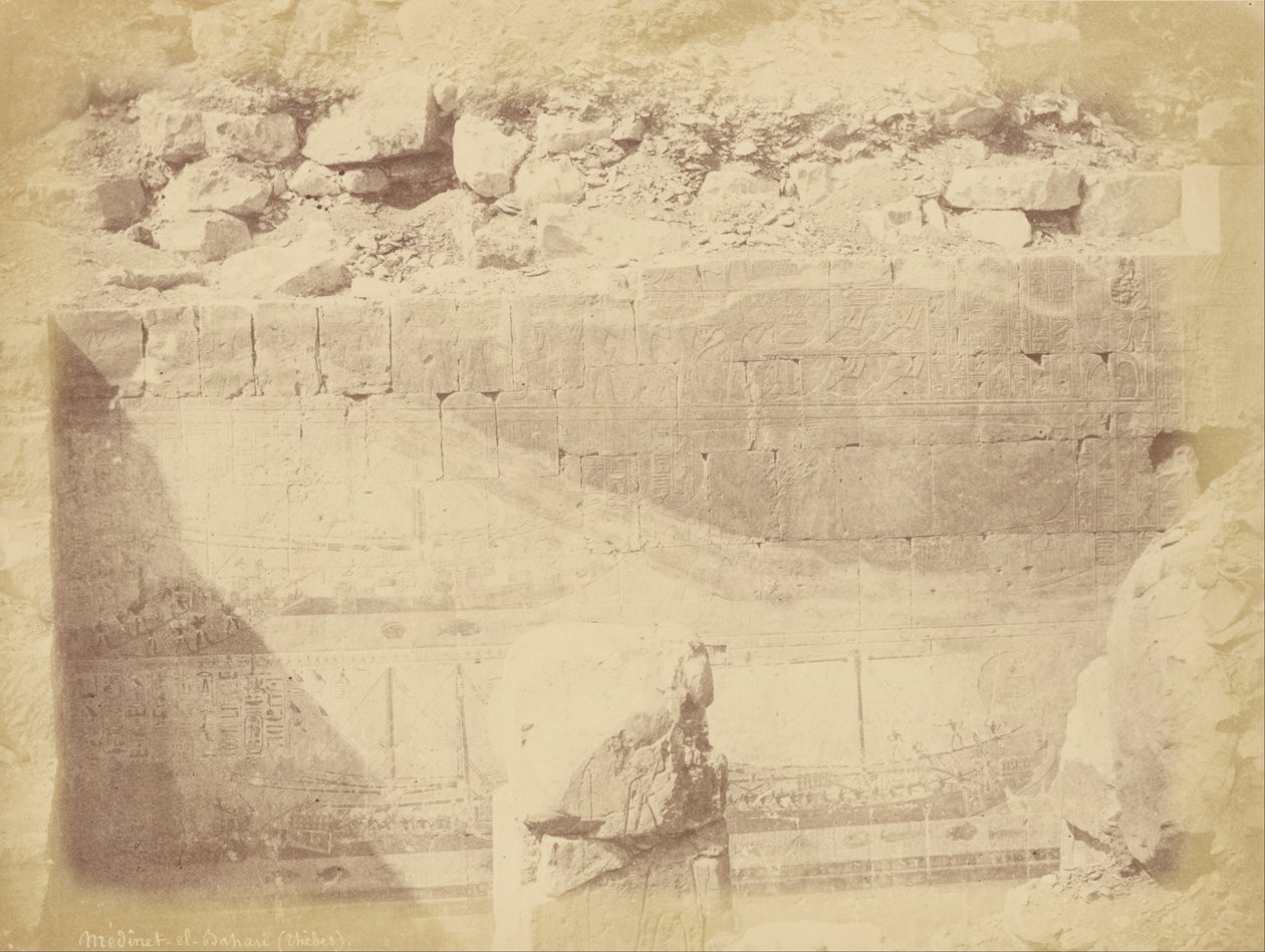 Medînet-el-Bahari (Theben) af Théodule Devéria