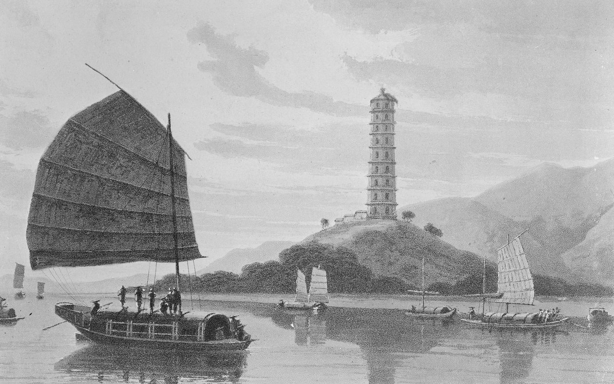 Whampoa Pagoda, 1810 af Thomas und William Daniell