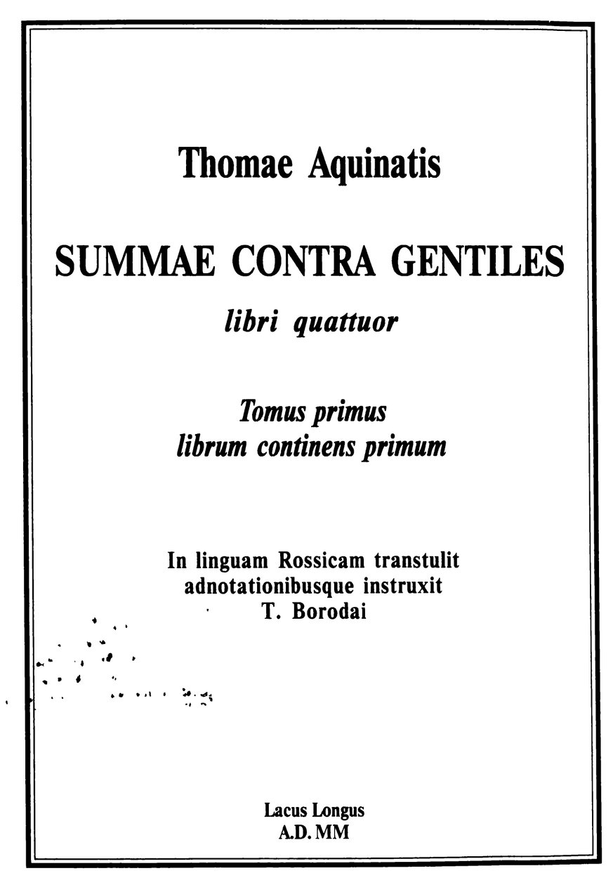 Titeludgave af Thomas Aquinas