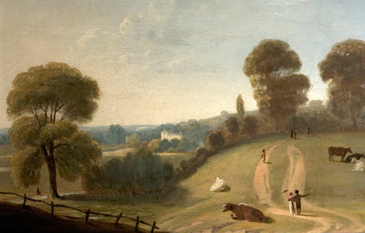 Udsigt over Nottingham Park med Lenton Priory i det fjerne af Thomas Barber