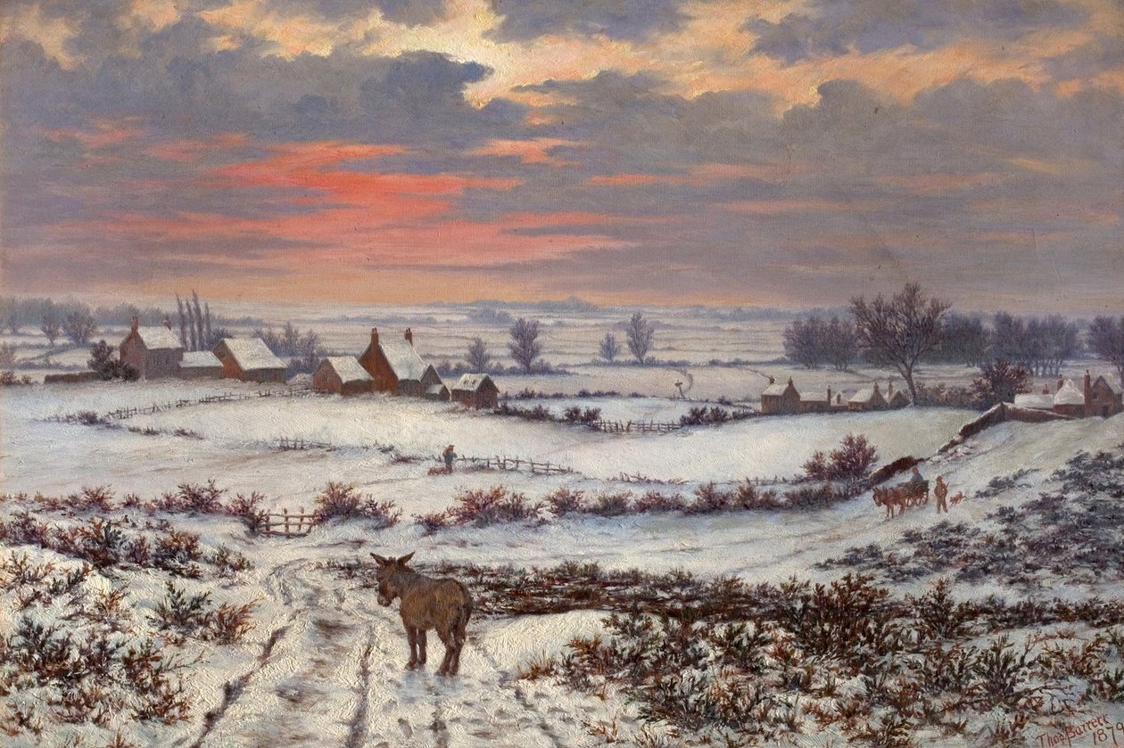 Snow Piece, Bulwell Forest, Nottinghamshire af Thomas Barratt