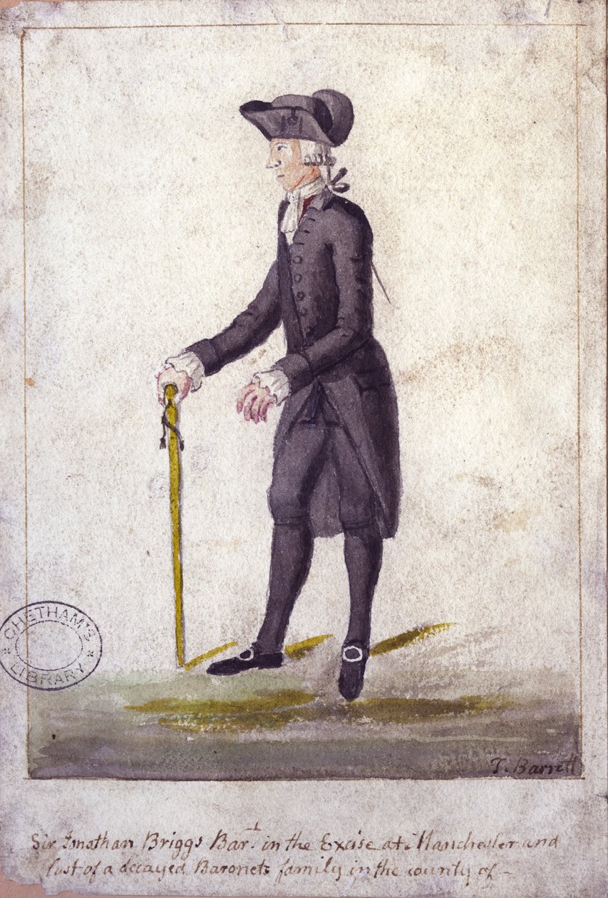 Sir Jonathan Briggs (pen og blæk og wc på papir) af Thomas Barritt