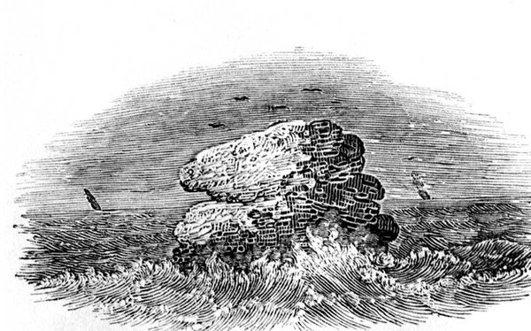 A Rock with Boats from History of British Birds, c.1804 af Thomas Bewick