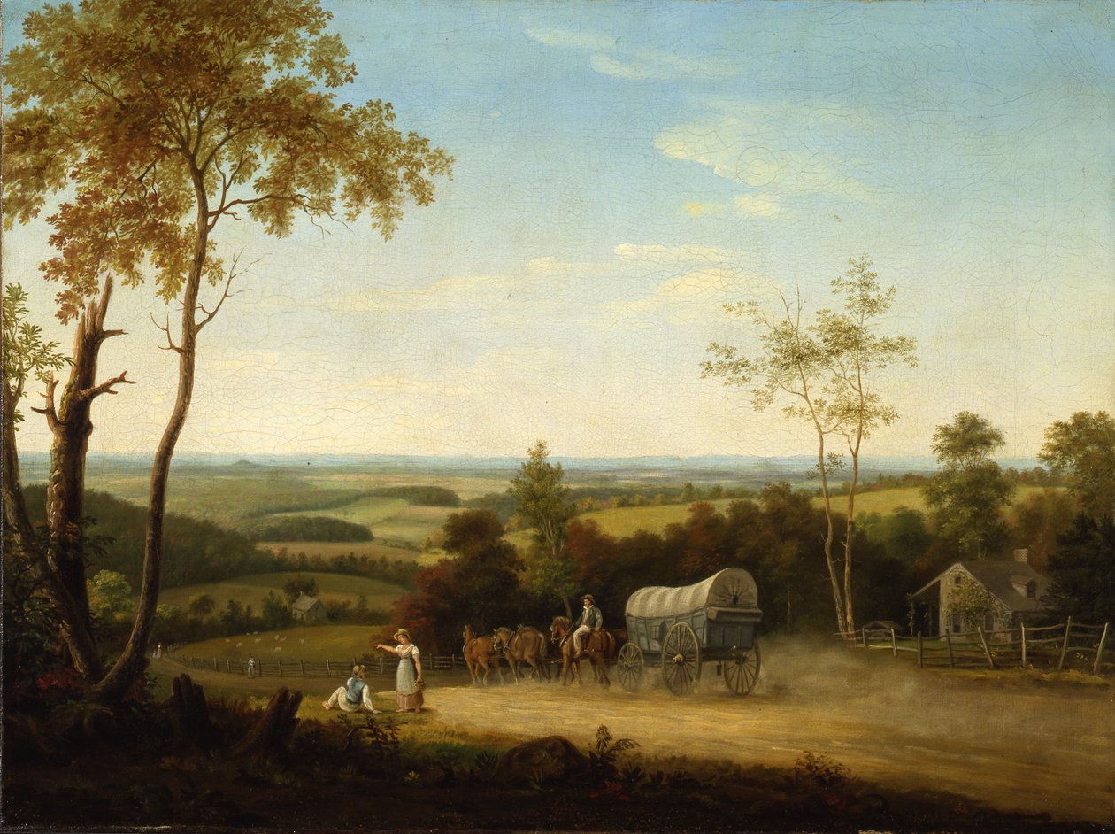 Conestoga Wagon på Pennsylvania Turnpike, 1816 af Thomas Birch