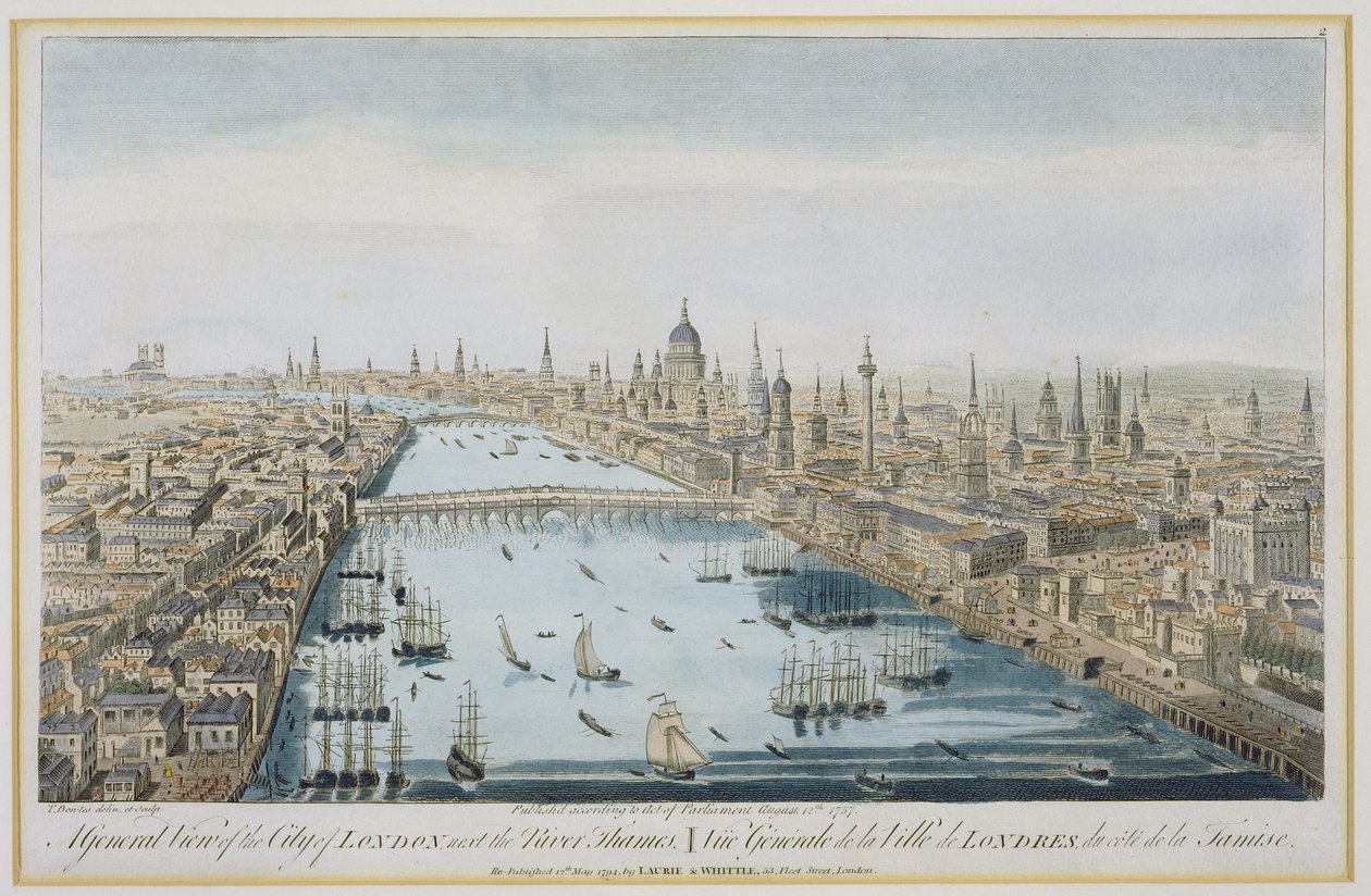 A General View of City of London og Themsen, plade 2 fra 