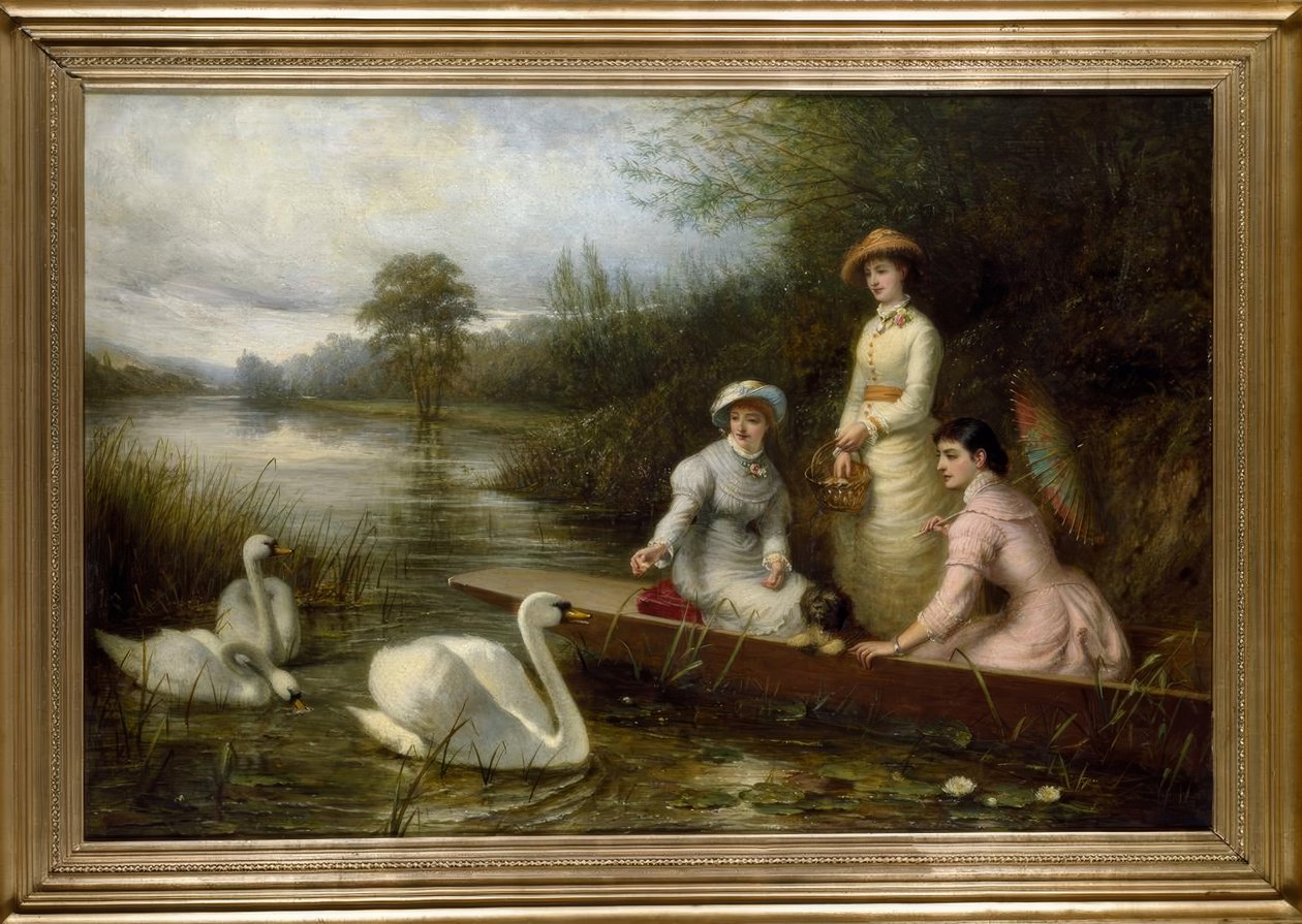 Thomas Brooks, Pets of our river / Gemälde, 1882 af Thomas Brooks