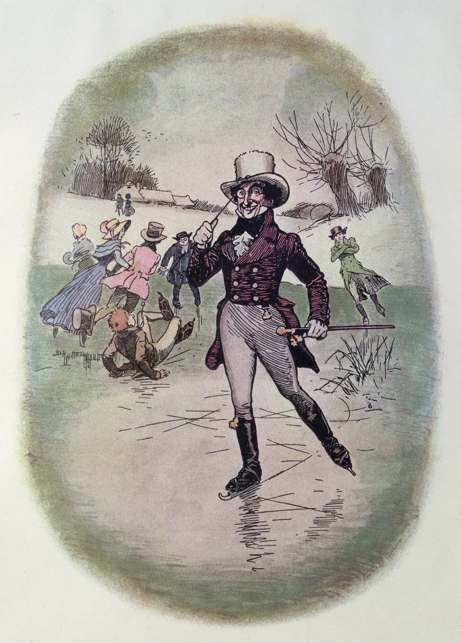 Skøjteløb, 1820 af Thomas Brown