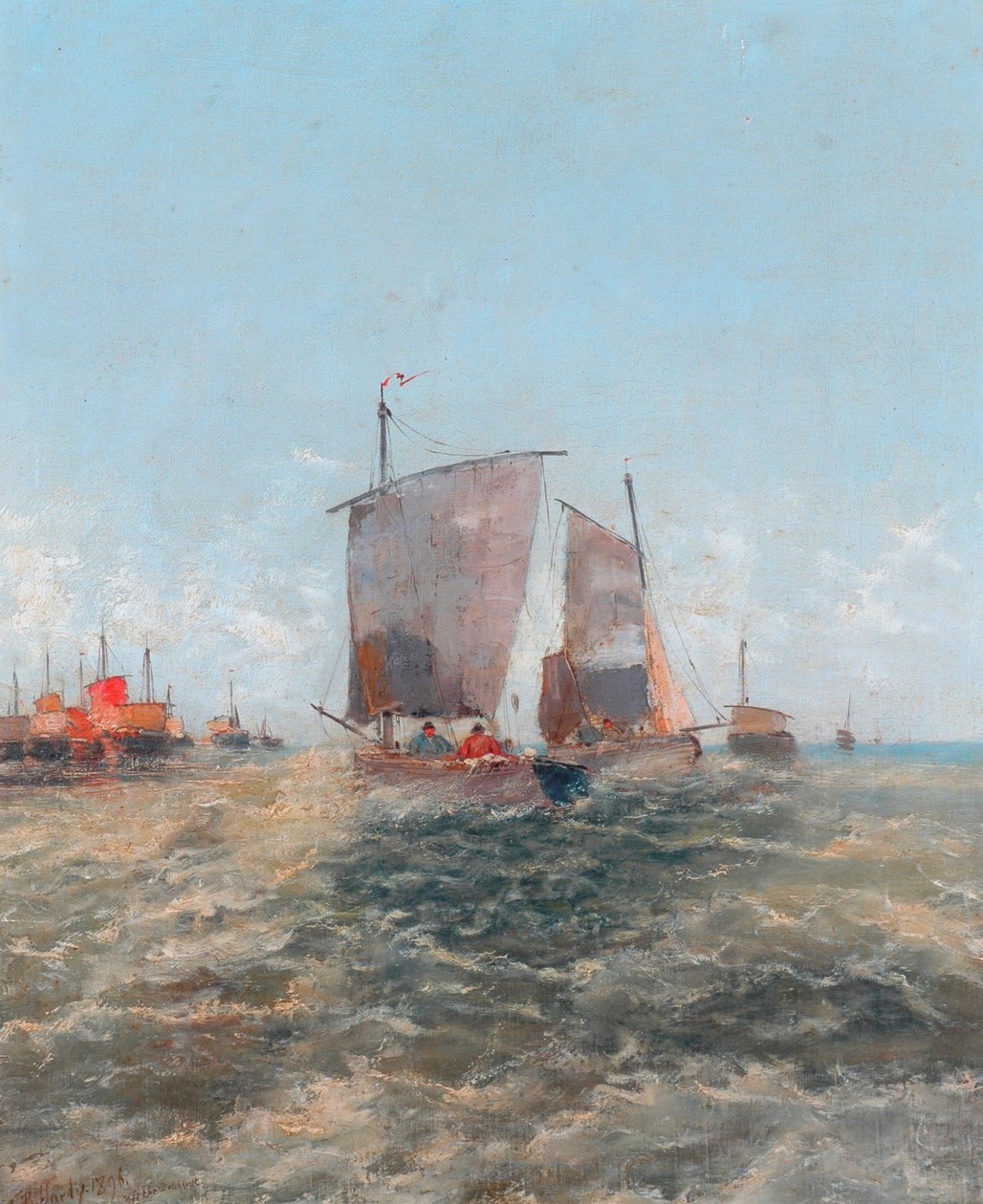 Ud for den hollandske kyst, 1896 af Thomas Bush Hardy