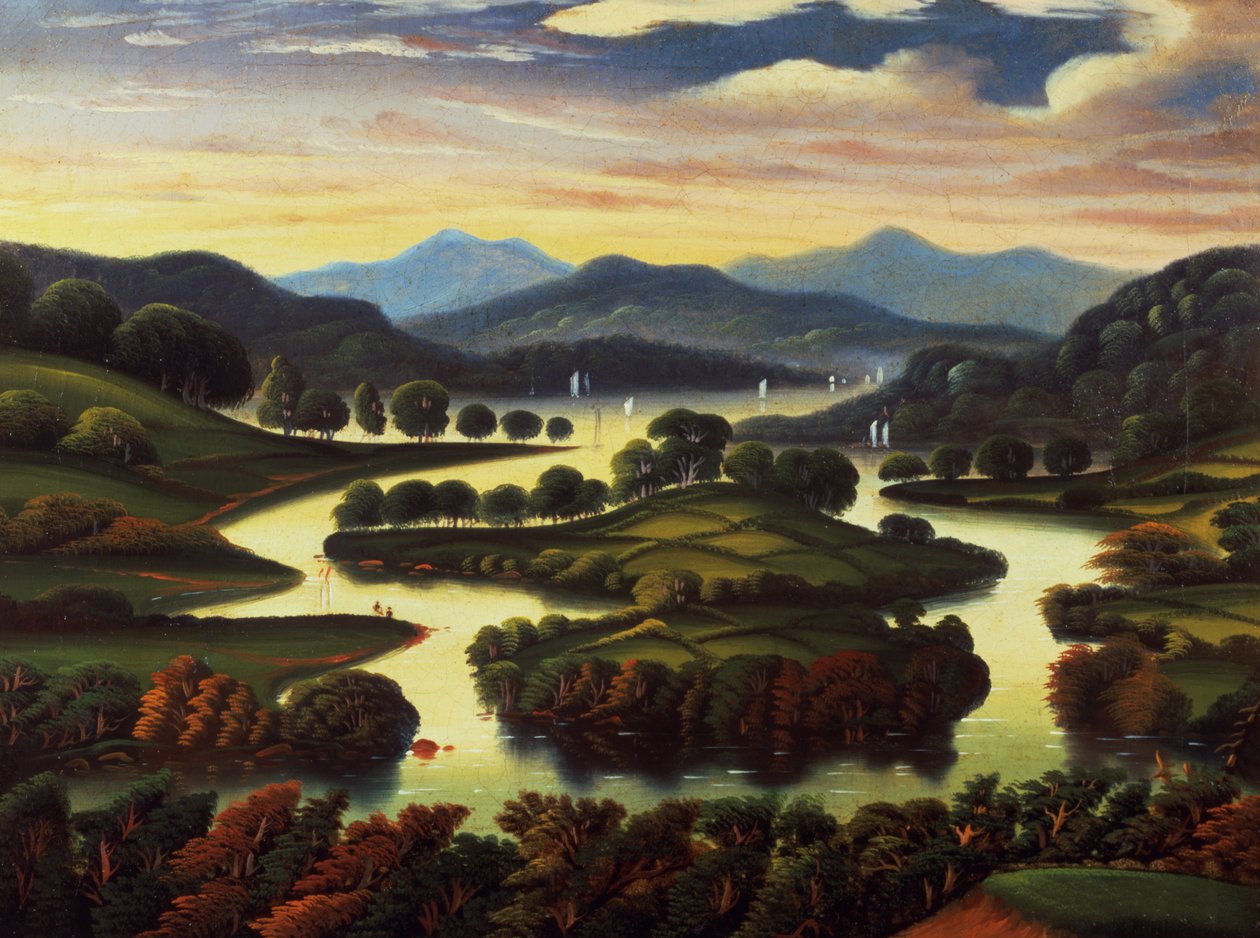 Landskab (muligvis New York State) c.1850 af Thomas Chambers