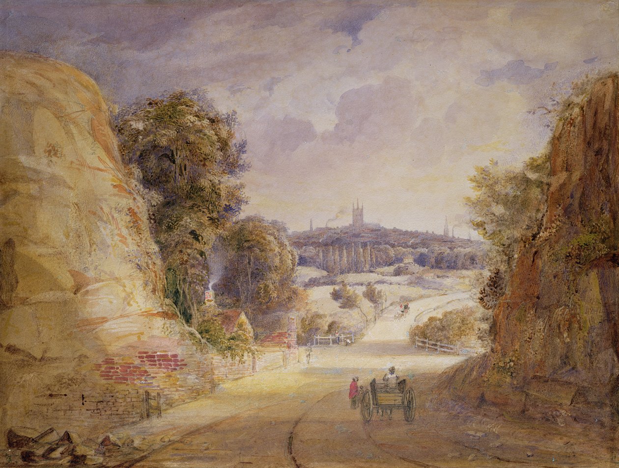 Udsigt over Wolverhampton af Thomas Charles Leeson Rowbotham