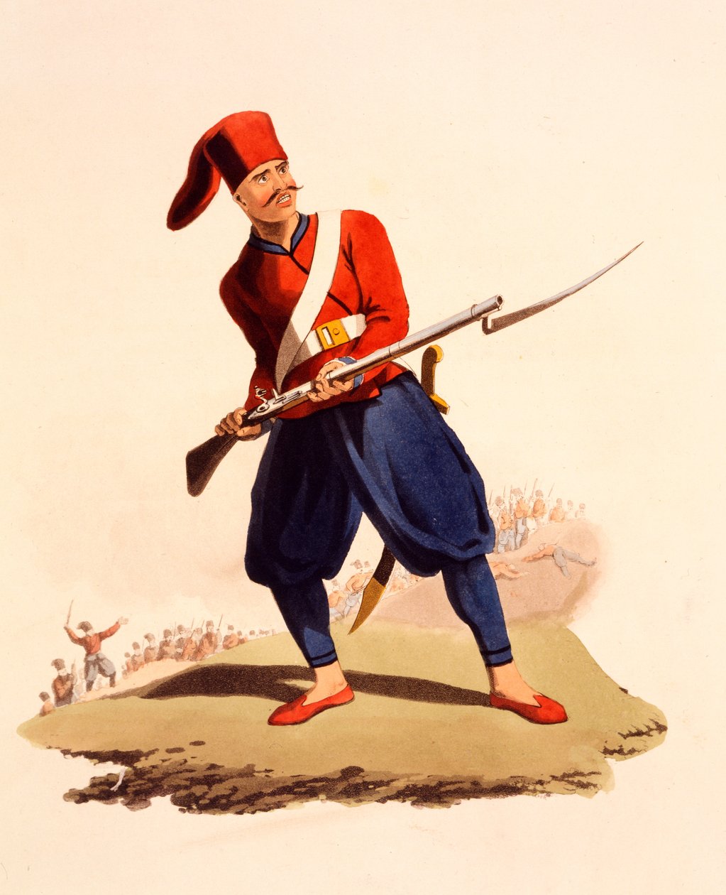 Officer of European Infantry of Ottoman Army, fra 
