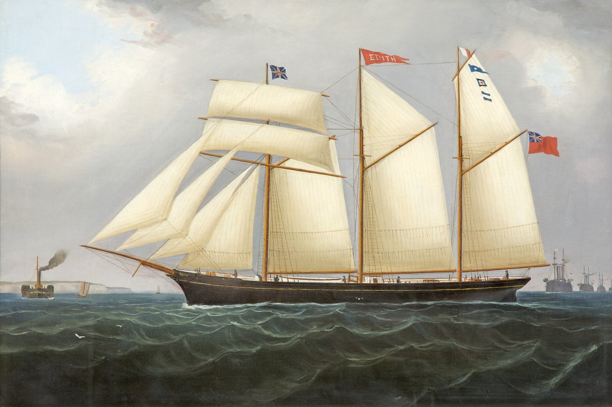 Skonnerten Edith, 1890-1900 af Thomas Chidgey