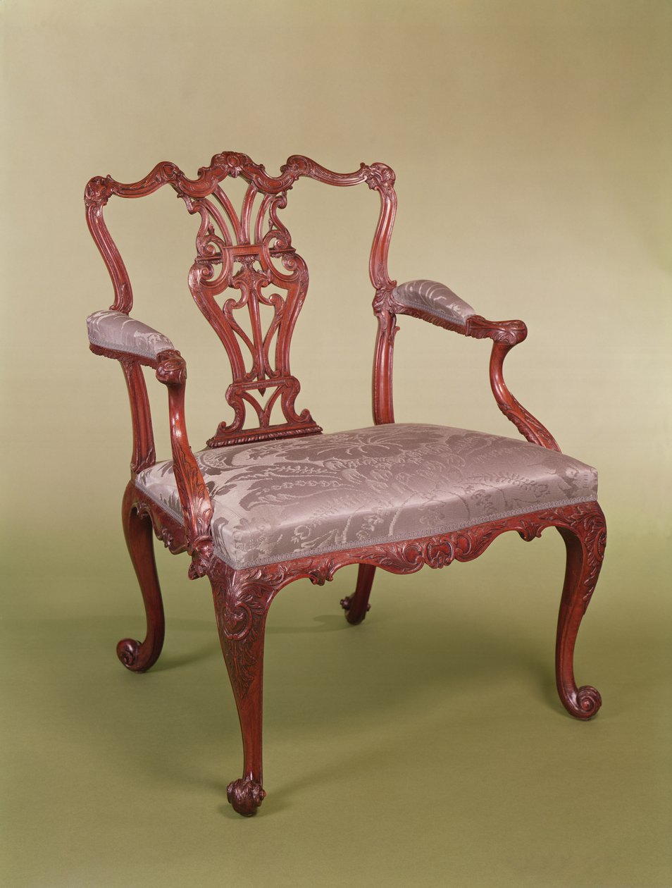 Lænestol af Thomas Chippendale, ca. 1760 (mahogni) af Thomas Chippendale