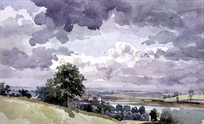 Udsigt over Deben fra en højderyg, Woodbridge, Suffolk af Thomas Churchyard