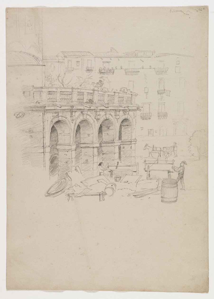 Arkade i Palermo, Sicilien, 1842 af Thomas Cole