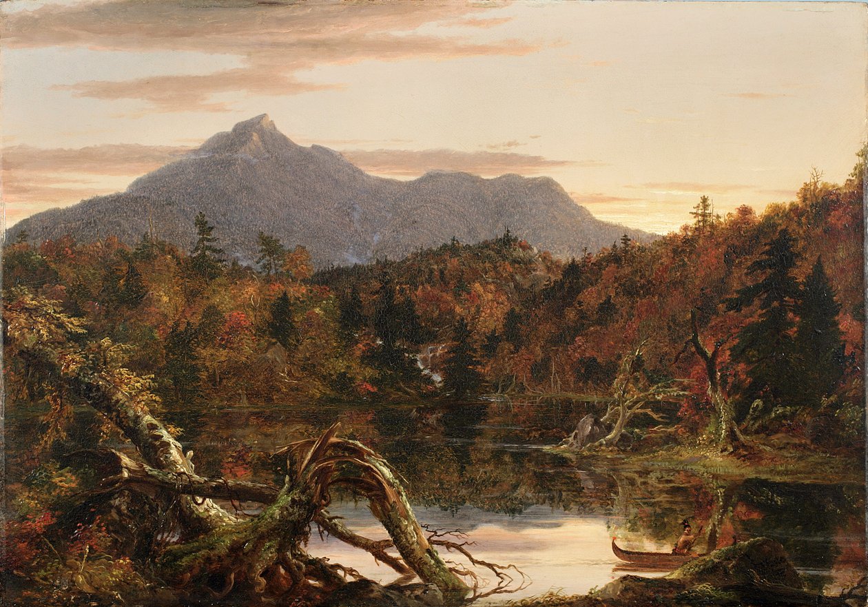 Autumn Twilight, Udsigt over Corway Peak, 1834 af Thomas Cole