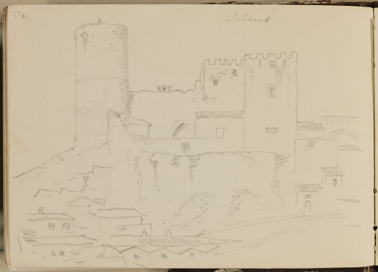 Slottet i Salemi, 1842 af Thomas Cole