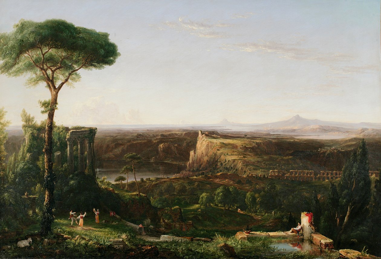 Italiensk scenekomposition, 1833 af Thomas Cole
