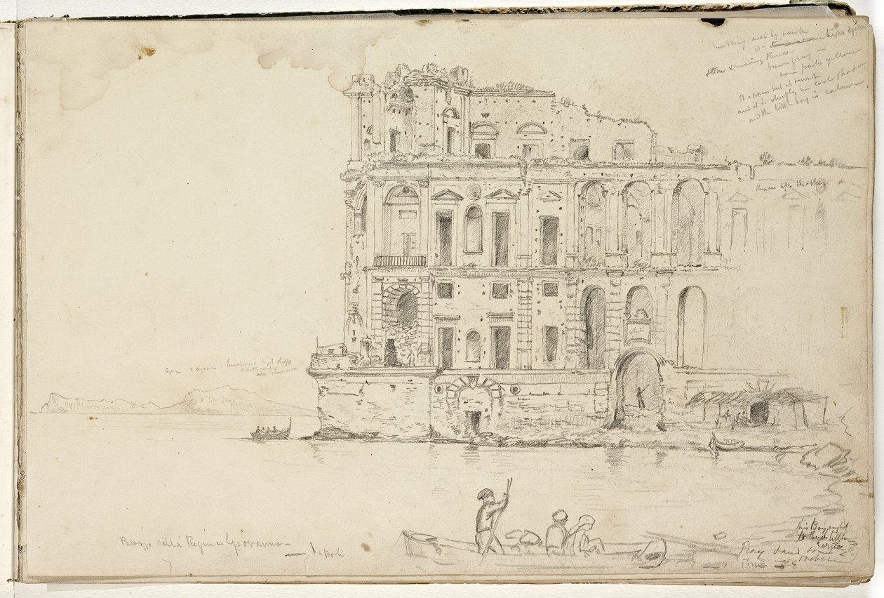Palazzo della Regina Giovanna, Napoli, ca. 1832 af Thomas Cole