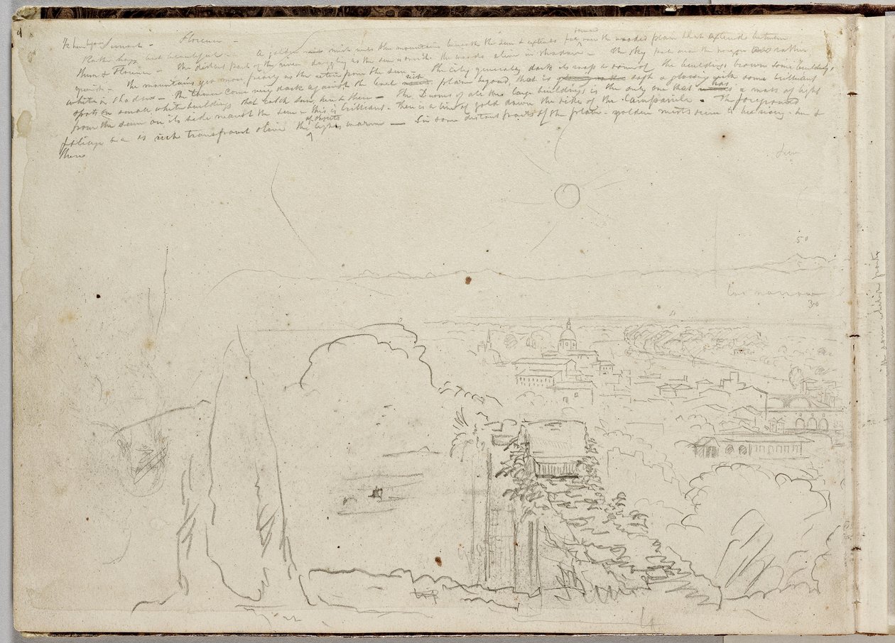 Panorama af Firenze, ca.1831 af Thomas Cole