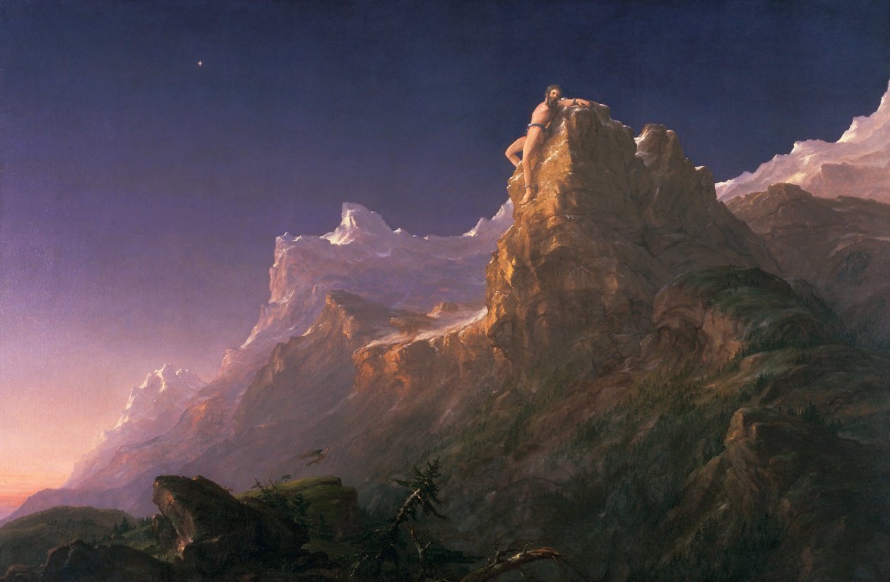 Prometheus bundet af Thomas Cole