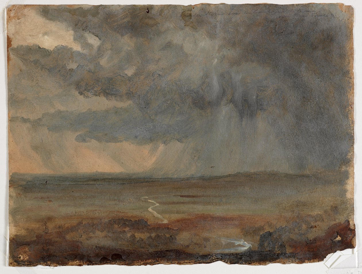 Stormy Landscape, ca. 1832 (olie på papir) af Thomas Cole