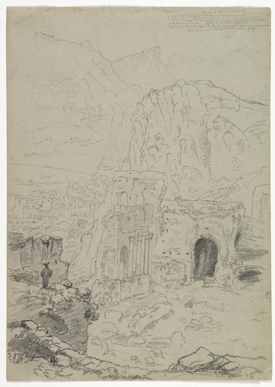 Taormina, Sicilien, 1842 af Thomas Cole