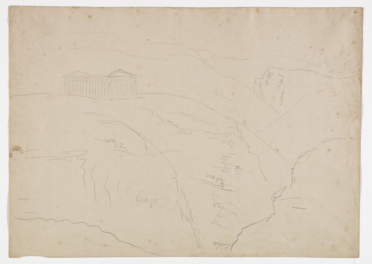 Templet i Segesta, Sicilien, 1842 af Thomas Cole