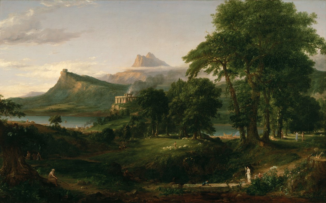 Imperiets forløb: Den arkadiske eller pastorale stat af Thomas Cole
