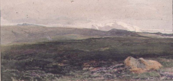 Bakker nær Loch Awe, tusmørke af Thomas Collier