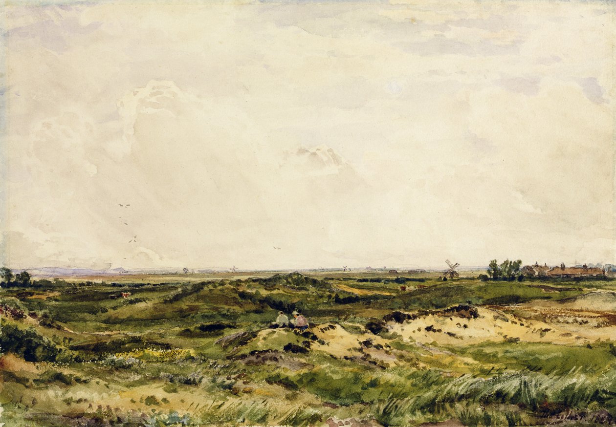 Nær Caistor, 1889 (wc over grafit på papir) af Thomas Collier