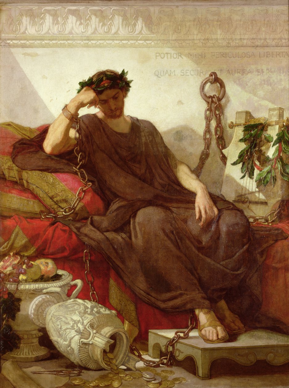 Damokles, 1866 af Thomas Couture