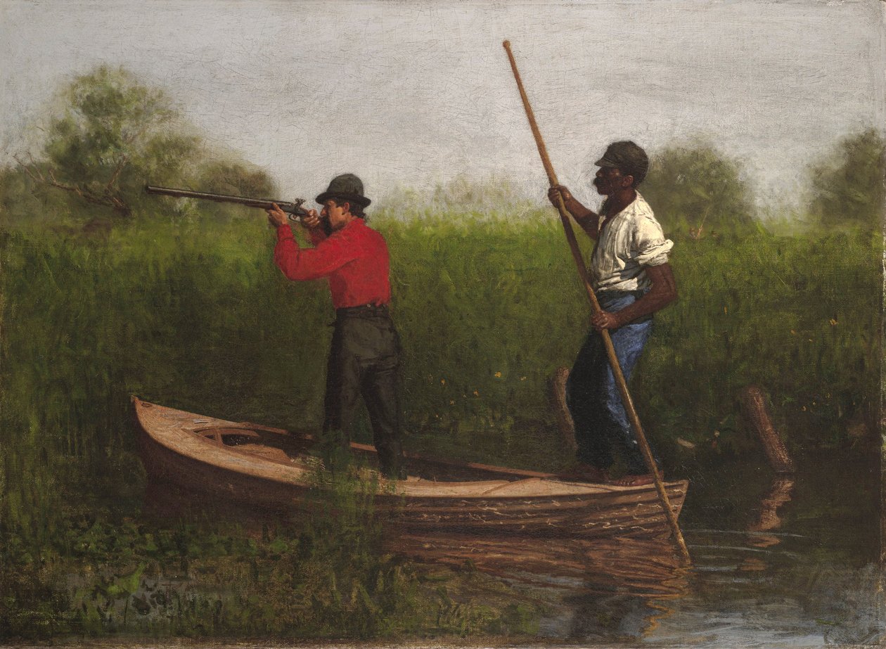Jernbaneskydning på Delaware, 1876 af Thomas Eakins