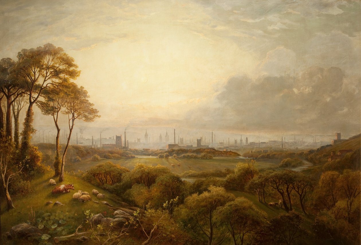 Udsigt over Manchester af Thomas Creswick