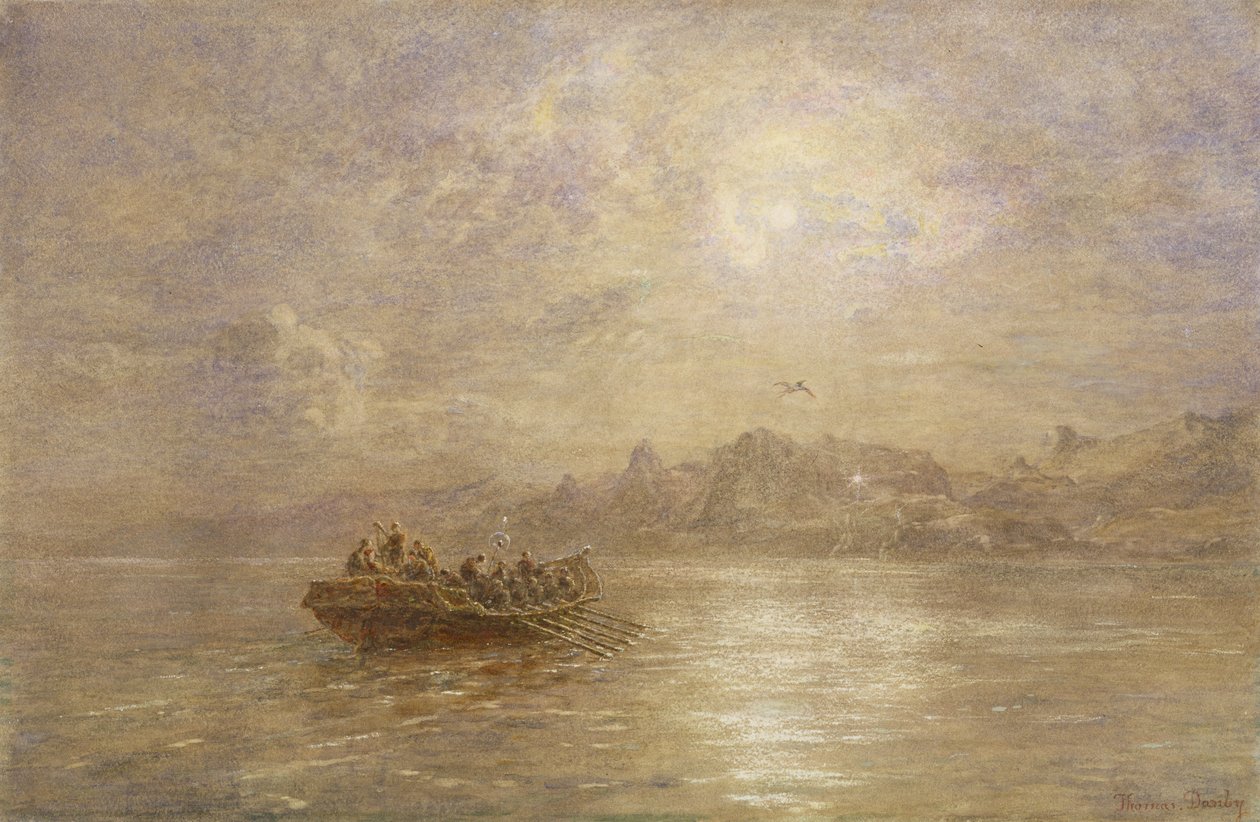 The Passing of 1880 (wc med bodycolour på papir) af Thomas Danby
