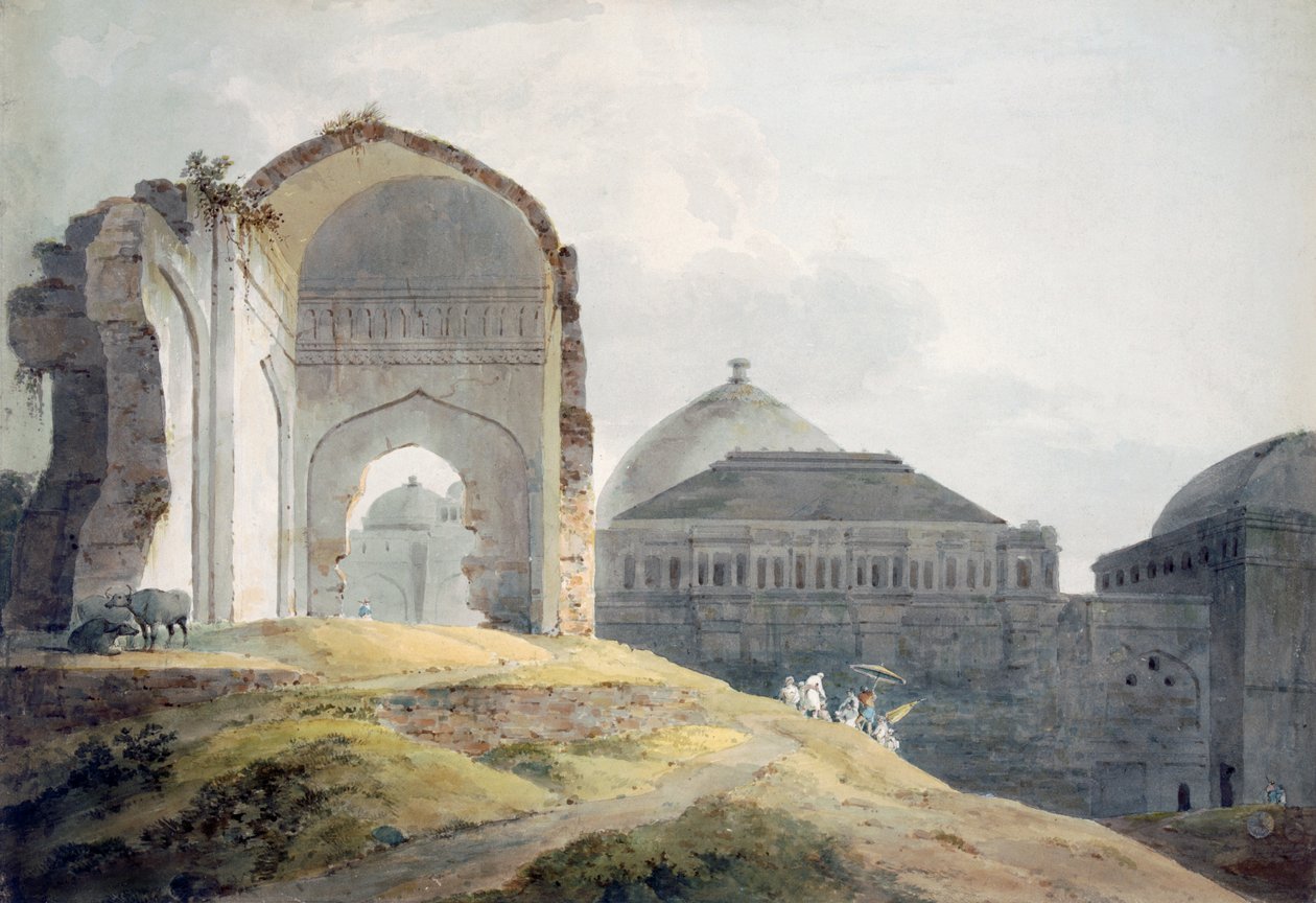Ruinerne af Palace of Madra af Thomas Daniell