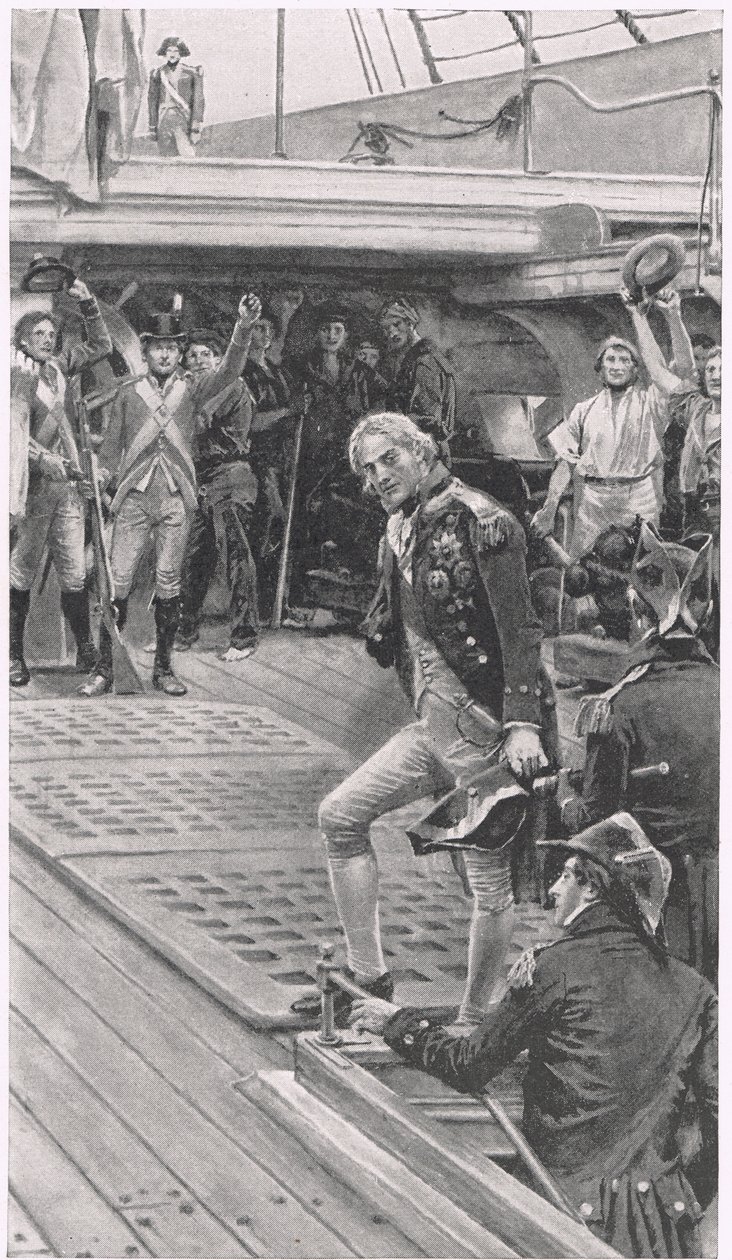 Nelson Coming on Deck, illustration fra 