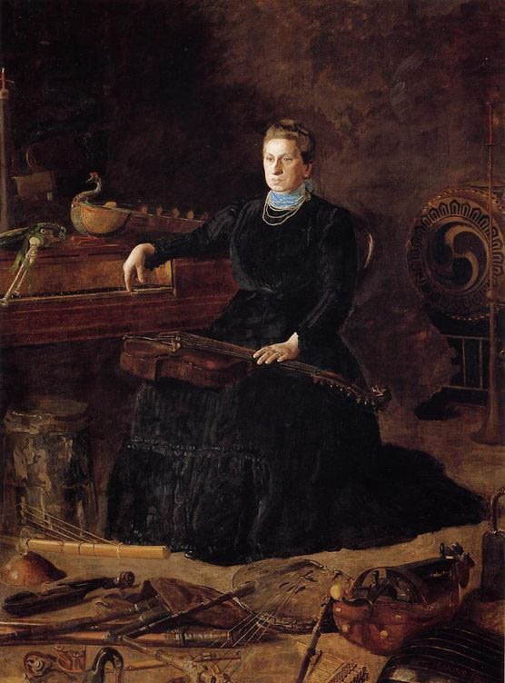 Forældet musikportræt af Sarah Sagehorn Frishmuth af Thomas Eakins