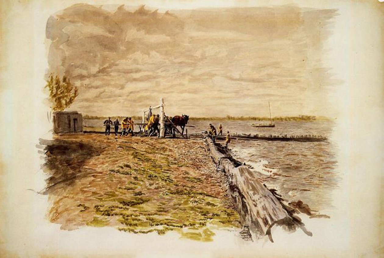 Tegning af Seinen af Thomas Eakins