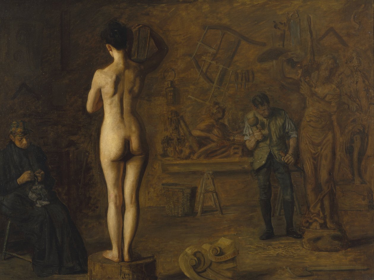 William Rush Carving His Allegorical Figure of the Schuylkill River af Thomas Eakins