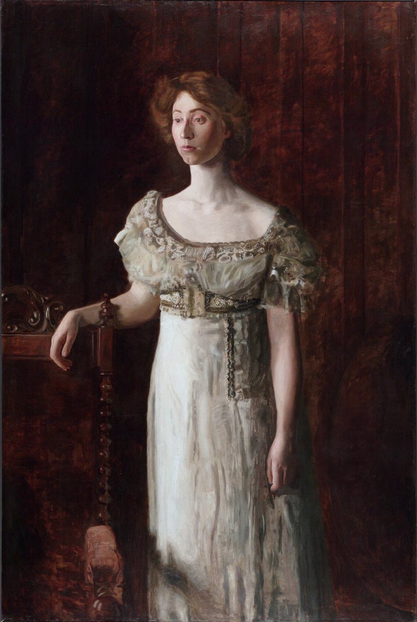 Den gammeldags kjoleportræt af Helen Monteverde Parker af Thomas Eakins
