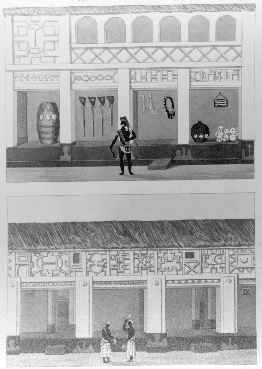 En del af Piazza i paladset, 1817 af Thomas Edward Bowditch
