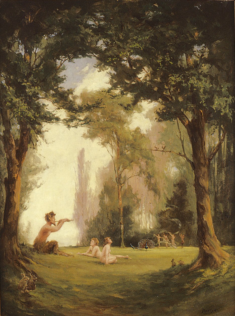 Pan spiller sine piber af Thomas Edwin Mostyn
